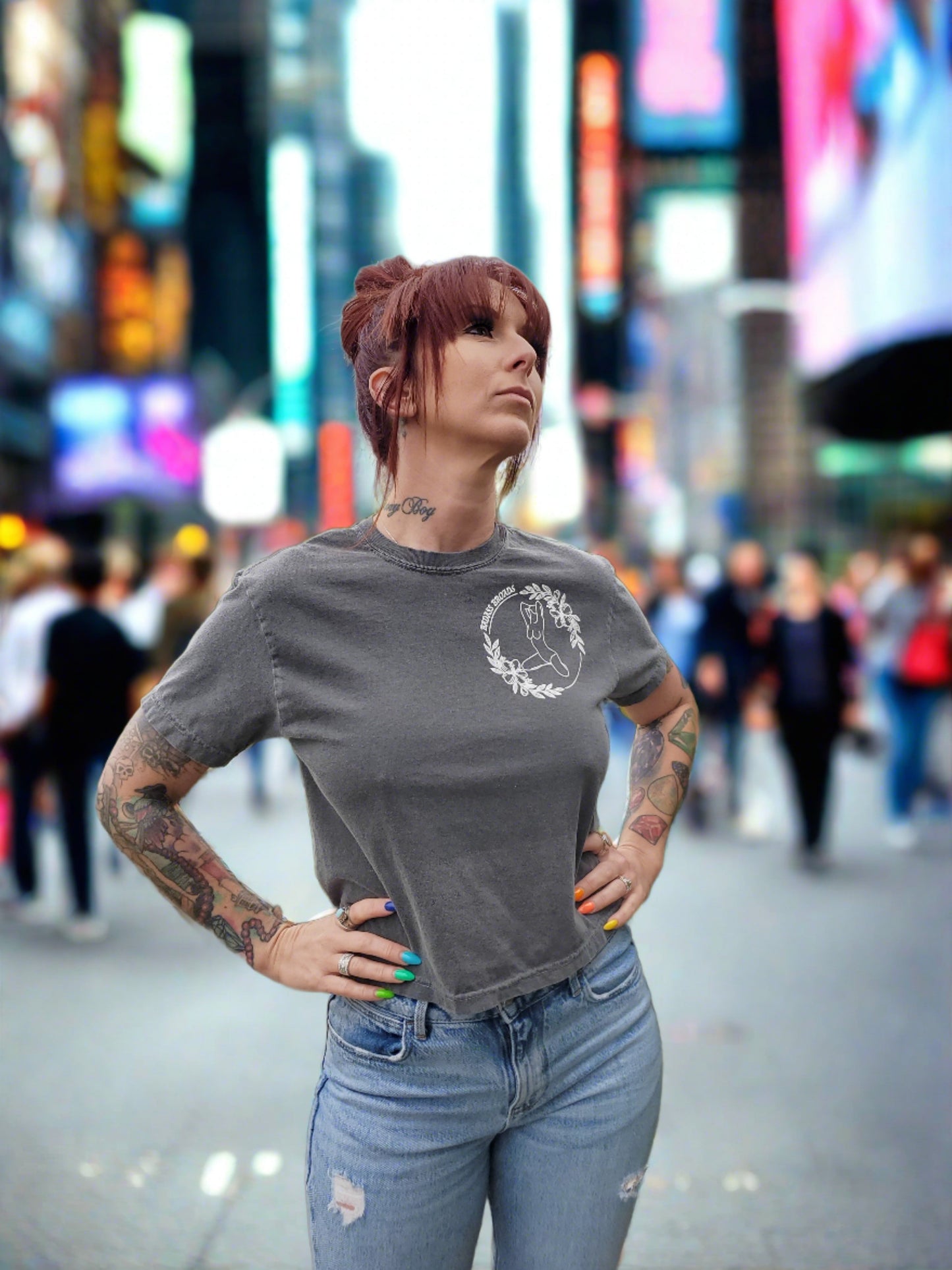 Badass Broads are Queens Cropped T-shirt