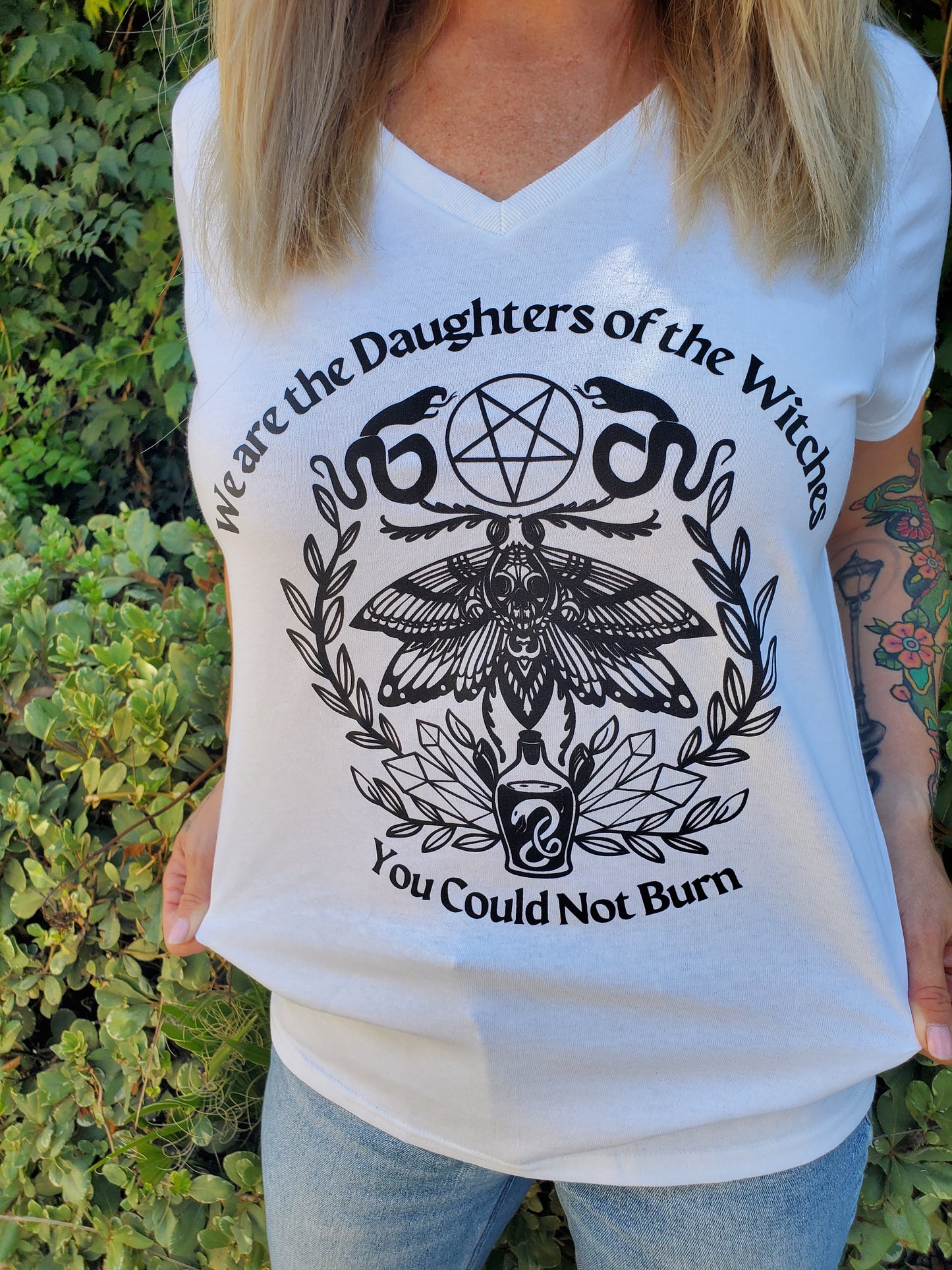 "We are the Daughters of the Witches You Could not Burn" V-Neck T